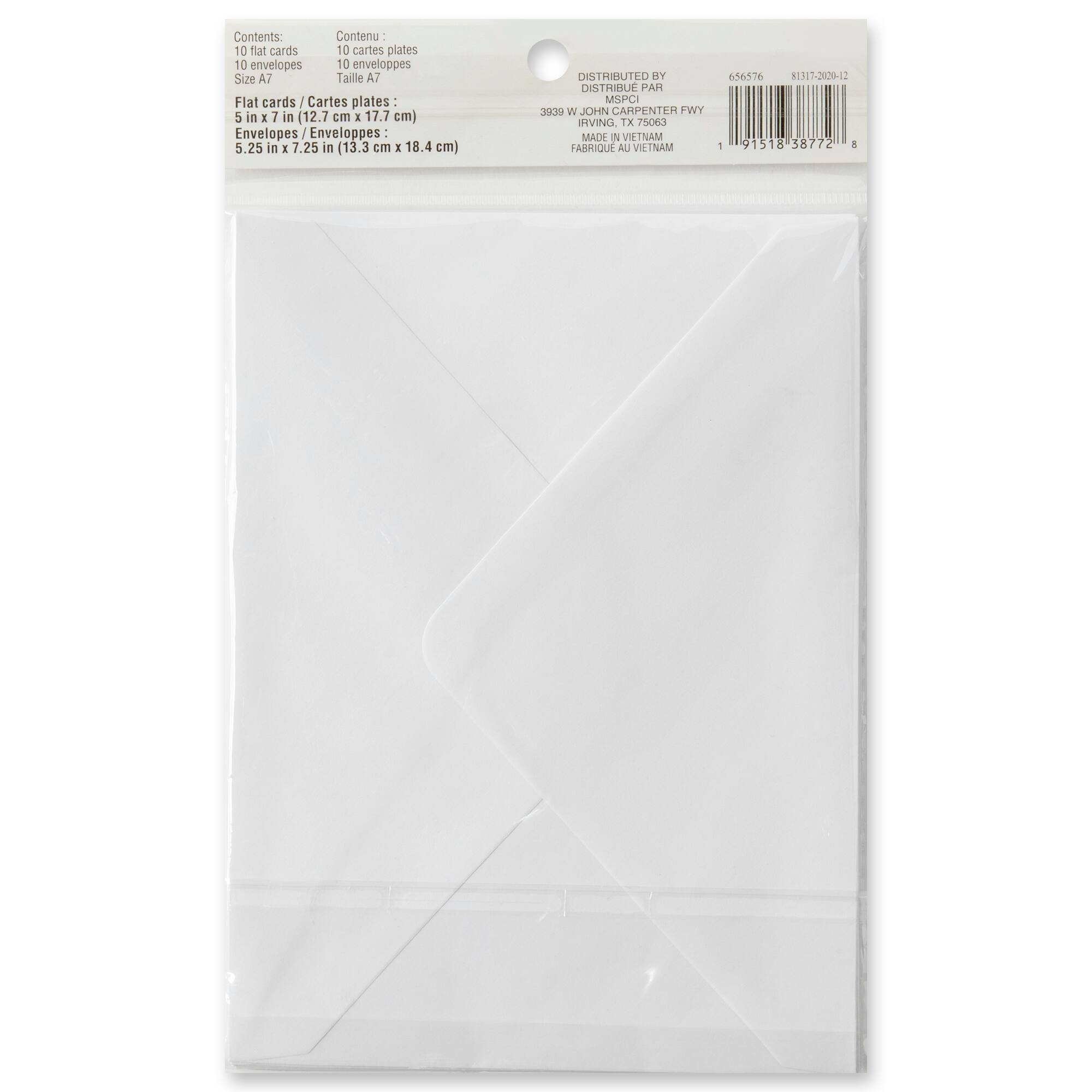 Sets of White Flat Cards & Envelopes by Recollections